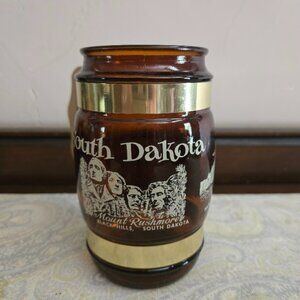 Vintage SIESTA WARE SOUVENIR MUG CUP South Dakota Mt. Rushmore Badlands